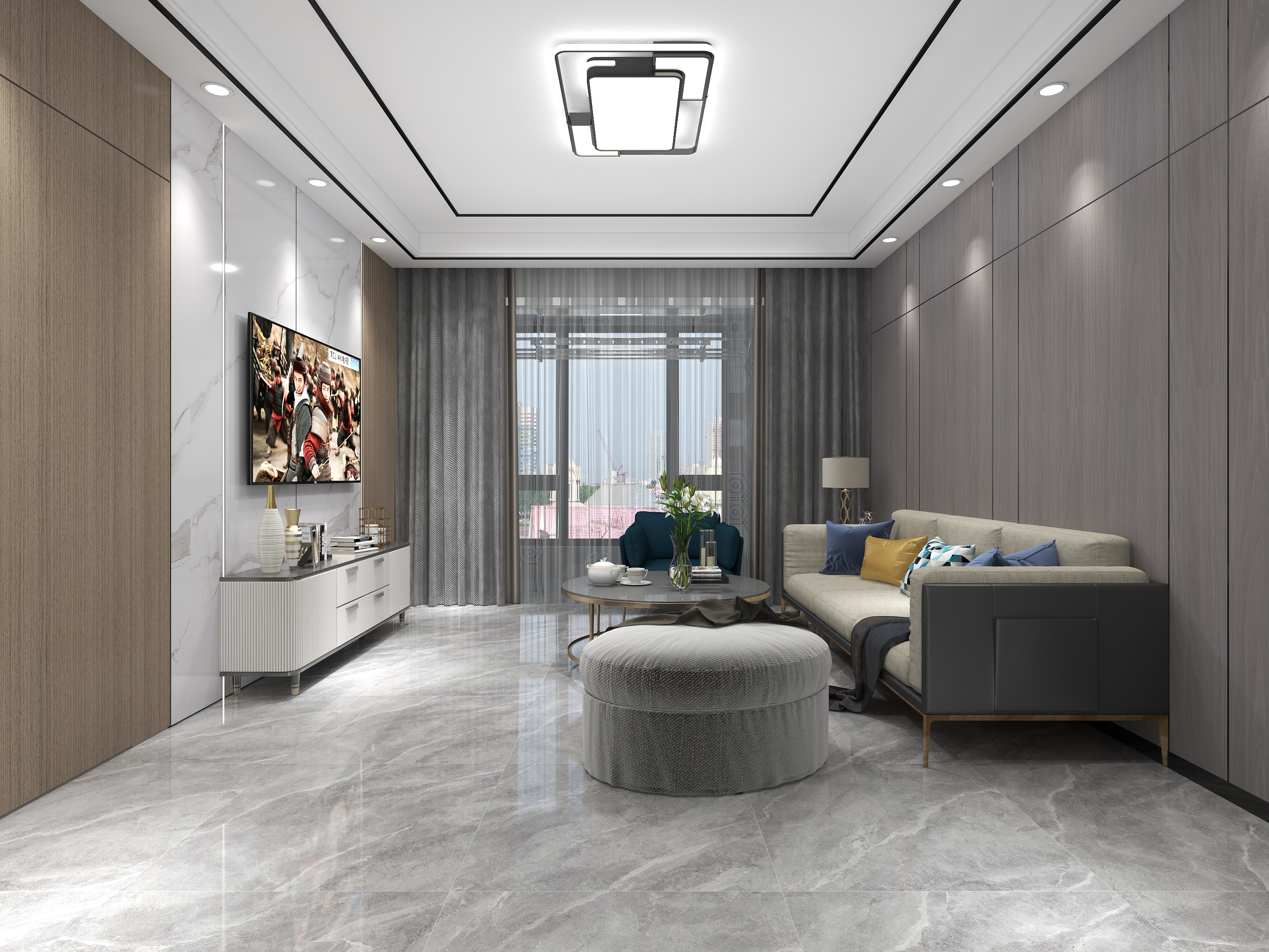 杜保凯-117平轻奢三居-装修设计方案