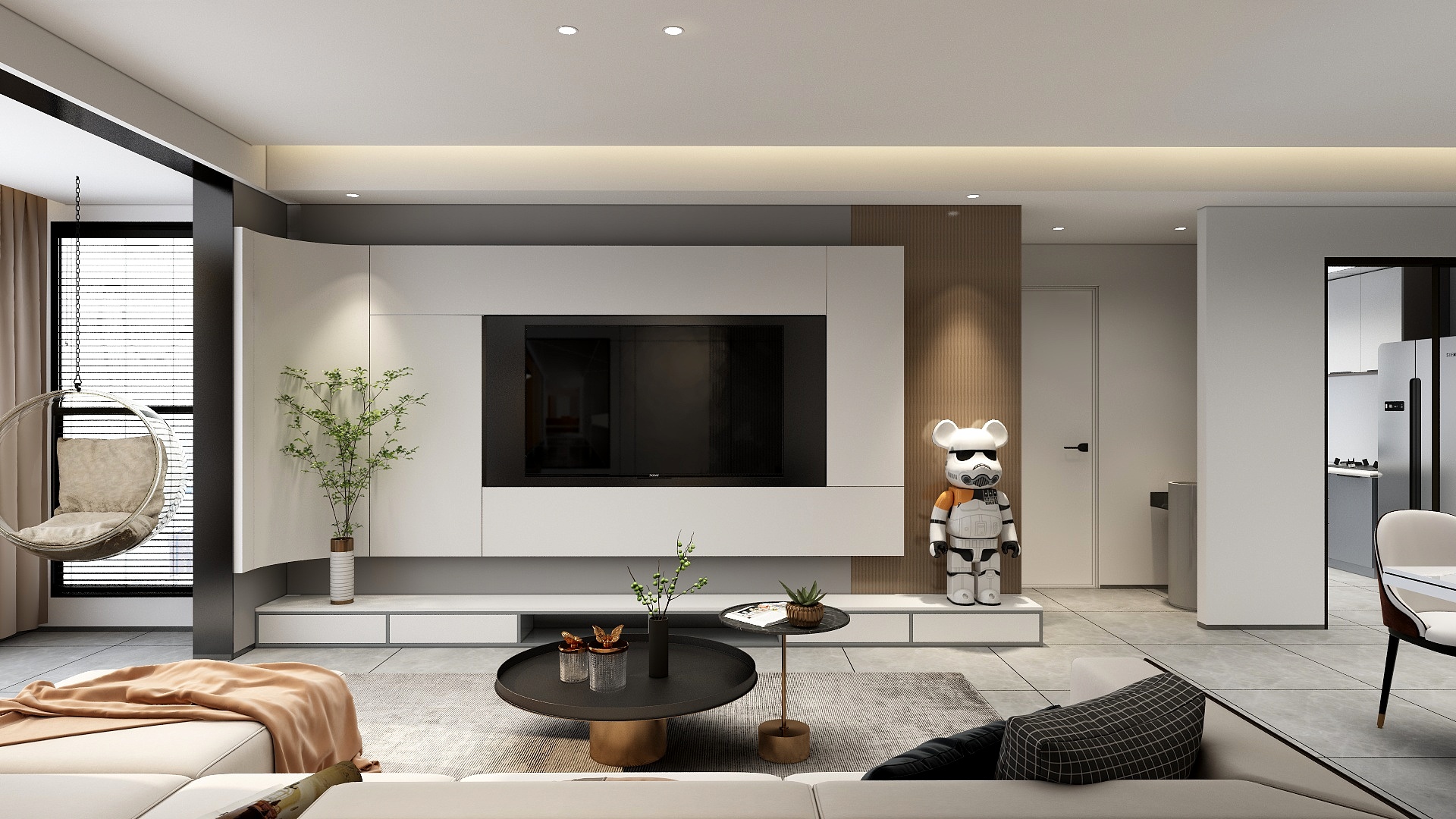 DING一996-现代风-四室两厅装修效果图