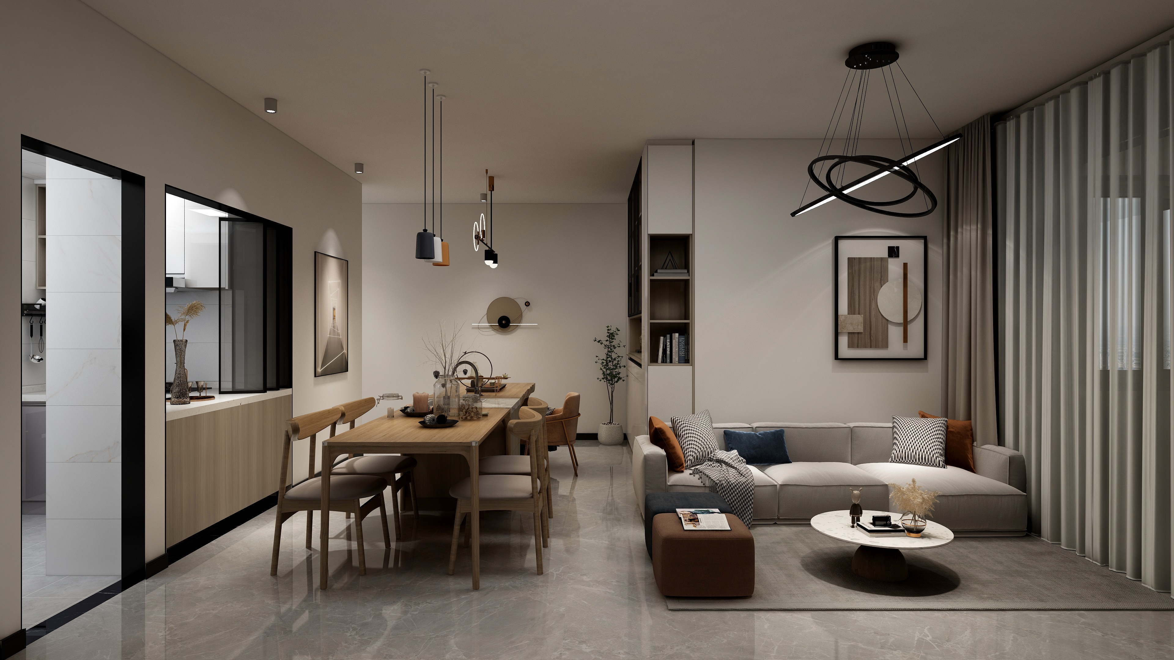 御垒装饰-106㎡现代风  3居-装修设计方案