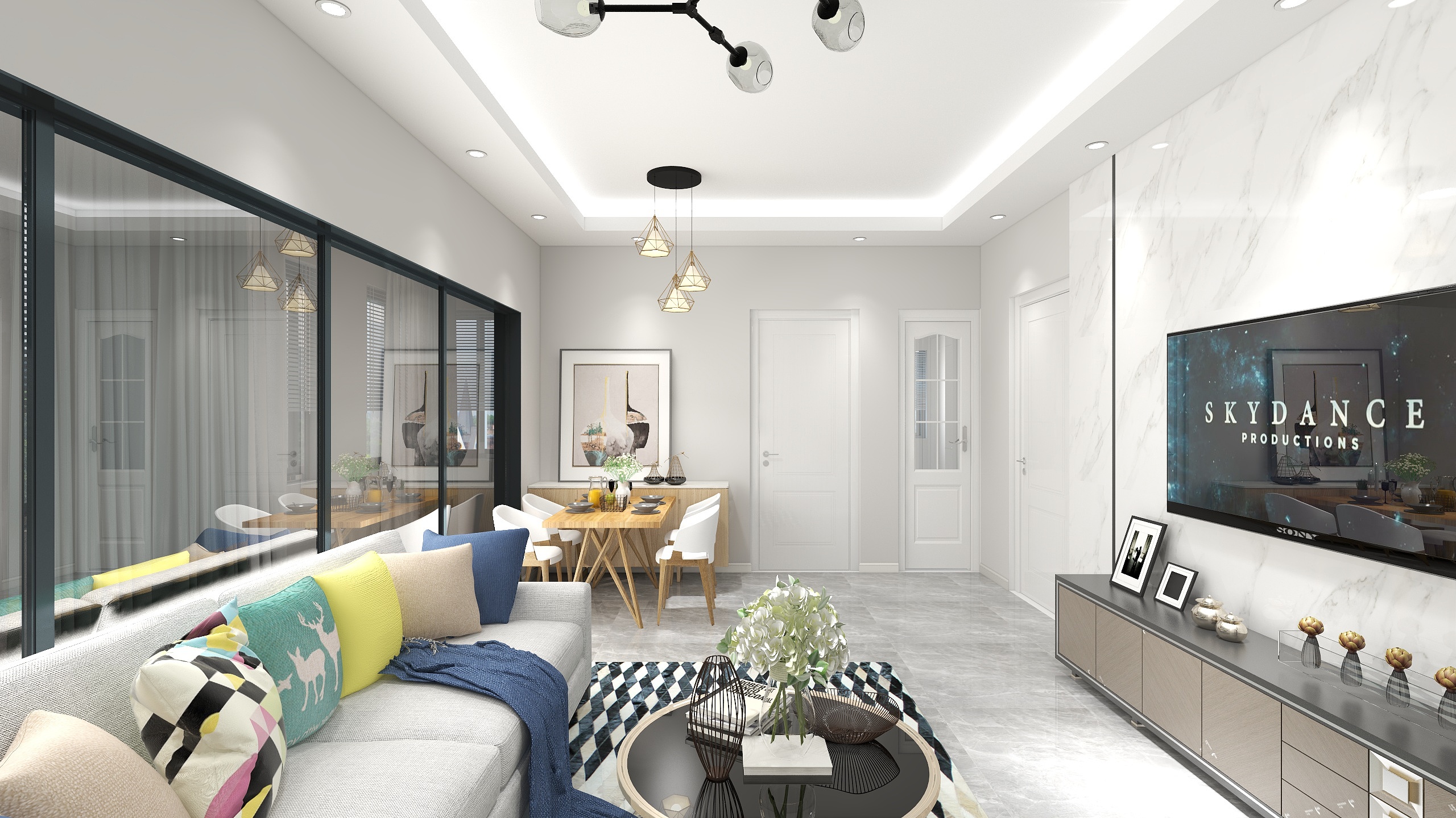 速优铭创-瑞和园89.50㎡B户型3室2厅1卫-装修设计方案