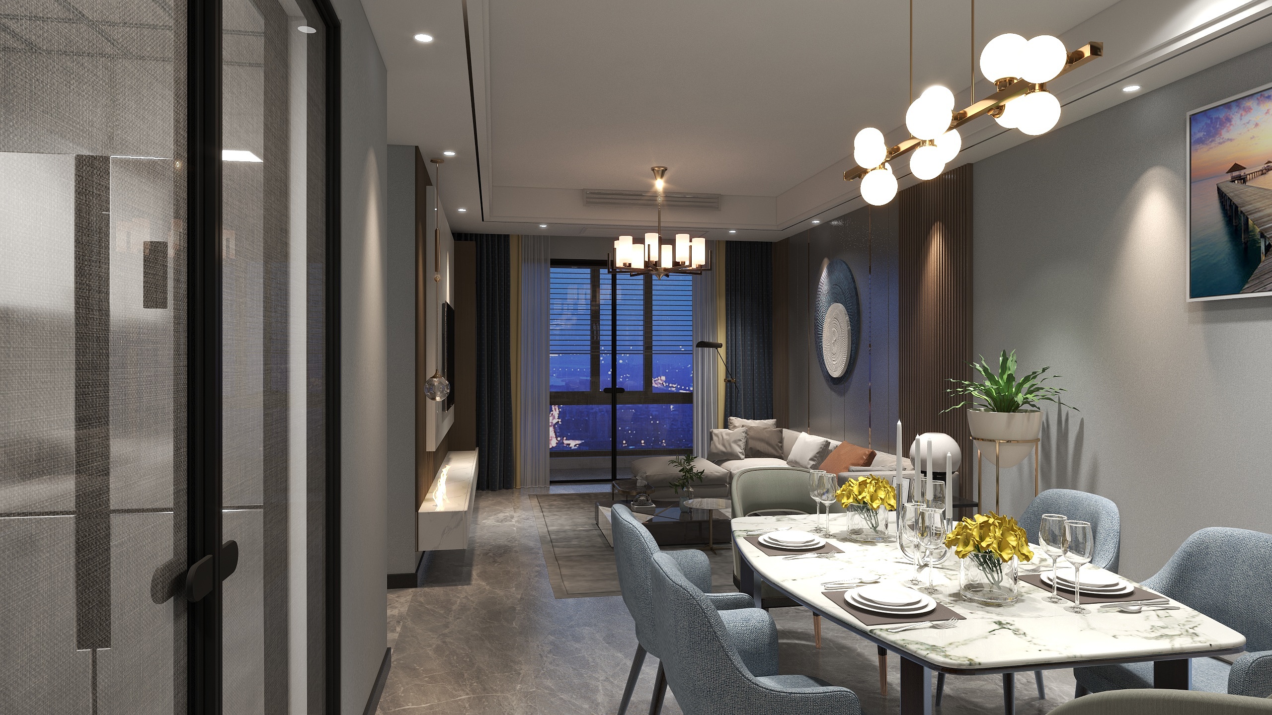 誉婷设计-中成河滨花园6-1903-装修设计方案