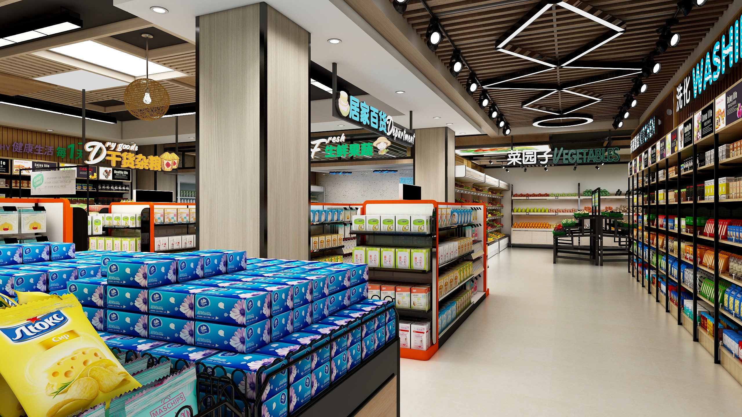 佳祐装饰设计陈小姐-生鲜超市装修效果图