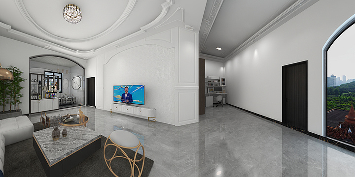 独家记忆zVMB-红地脚老五家一楼-装修设计方案