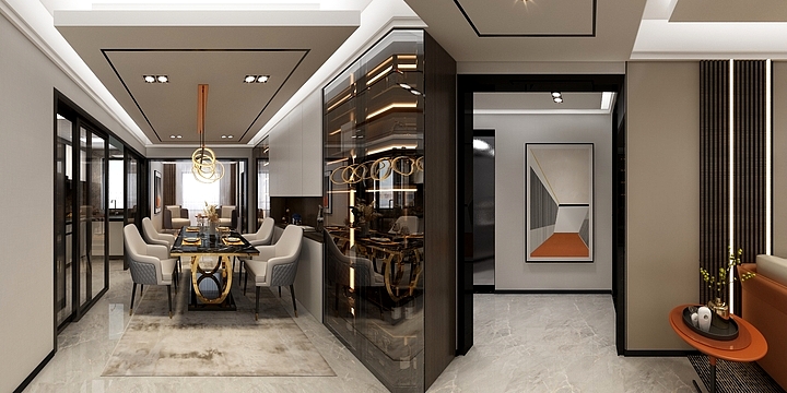 公牛无主灯设计包新蔡-港式风格-精装-装修设计方案