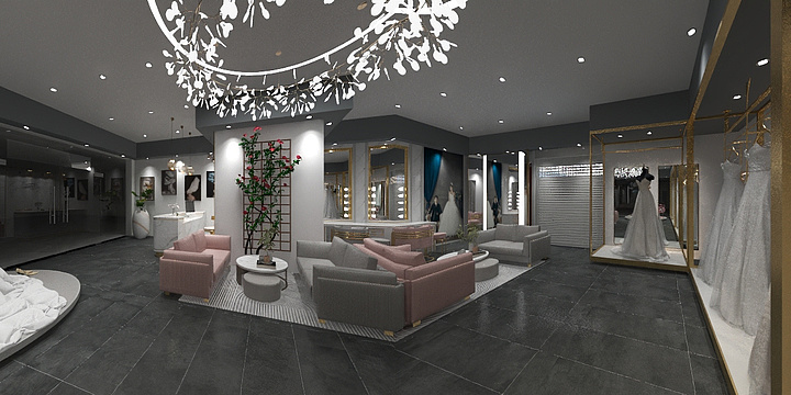 青海旭京建筑设计2号-华新婚纱店-副本-装修设计方案