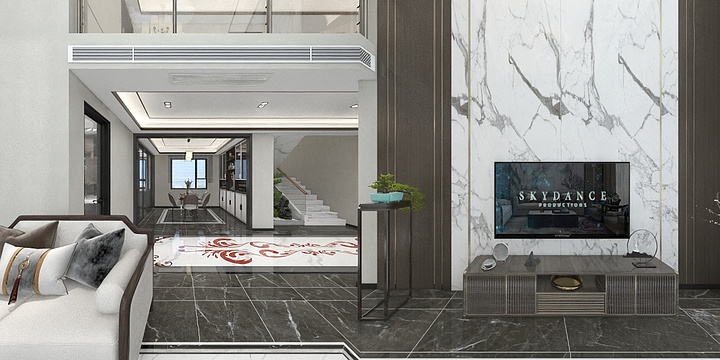 半山涧空间设计-新中式｜269平方双层五房两厅带露台别墅-装修设计方案