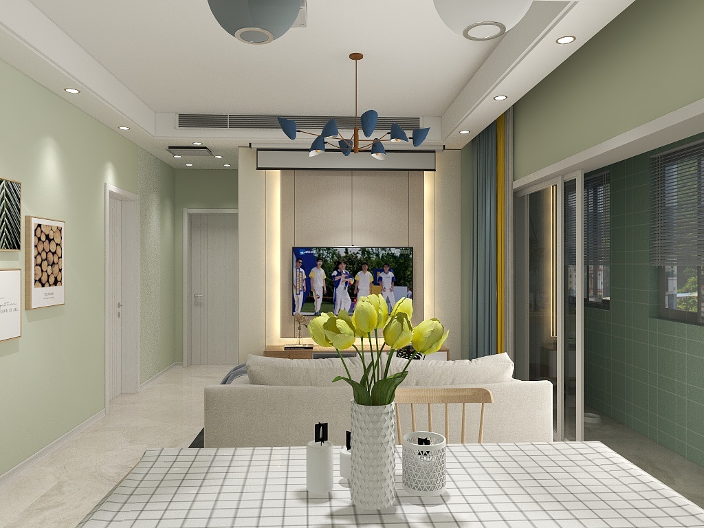 QuanU-瑞和园89.50㎡B户型3室2厅1卫-装修设计方案