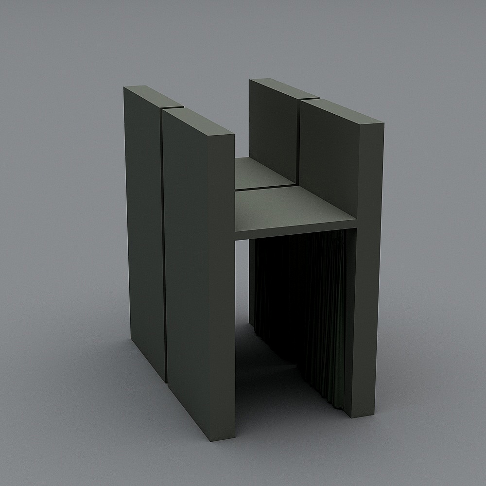 现代服装店-组合试衣房3D模型