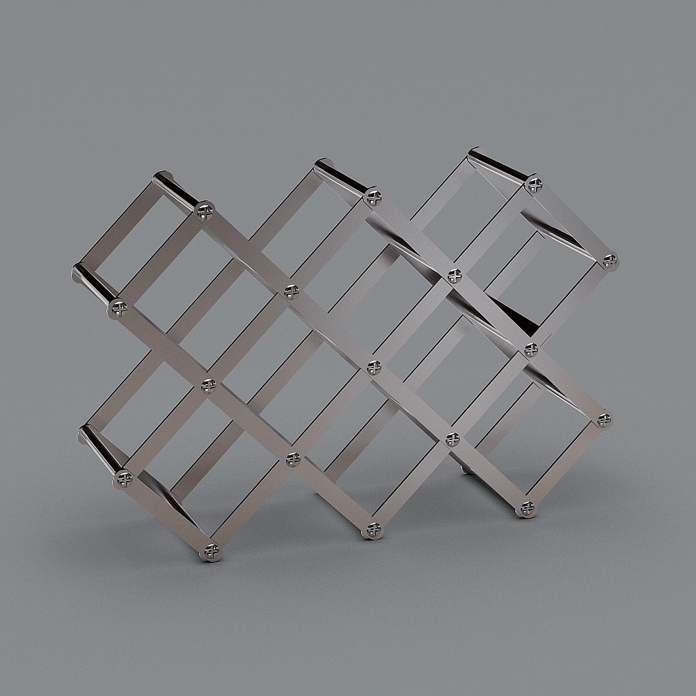 折叠红酒架-128510-A-m2（展开）3D模型