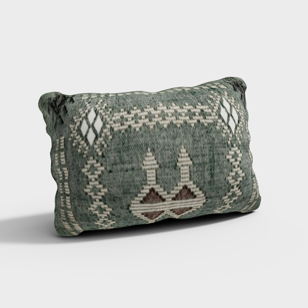 抱枕Framed Moroccan Woven Pillow Cover2