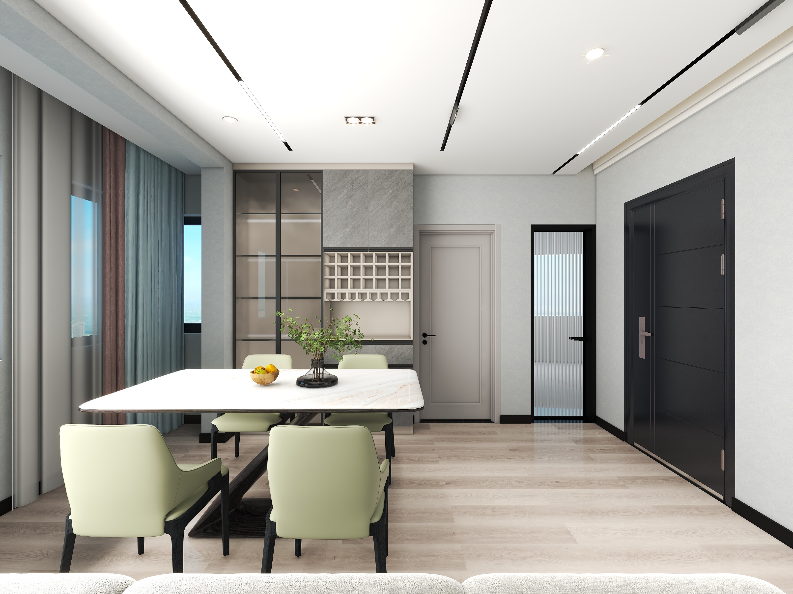 想养猫和你i-瑞和园89.50㎡B户型3室2厅1卫装修效果图