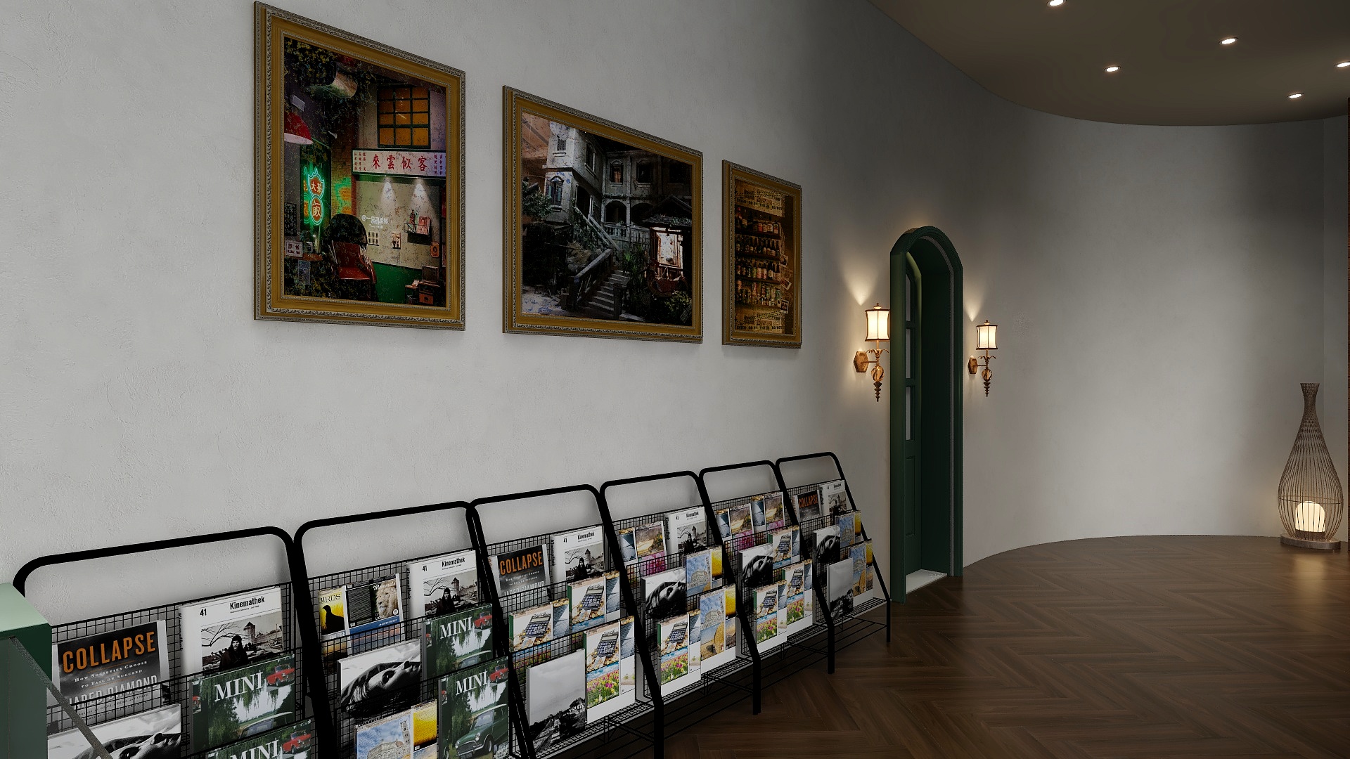 阿萳-公装-书咖-装修设计方案