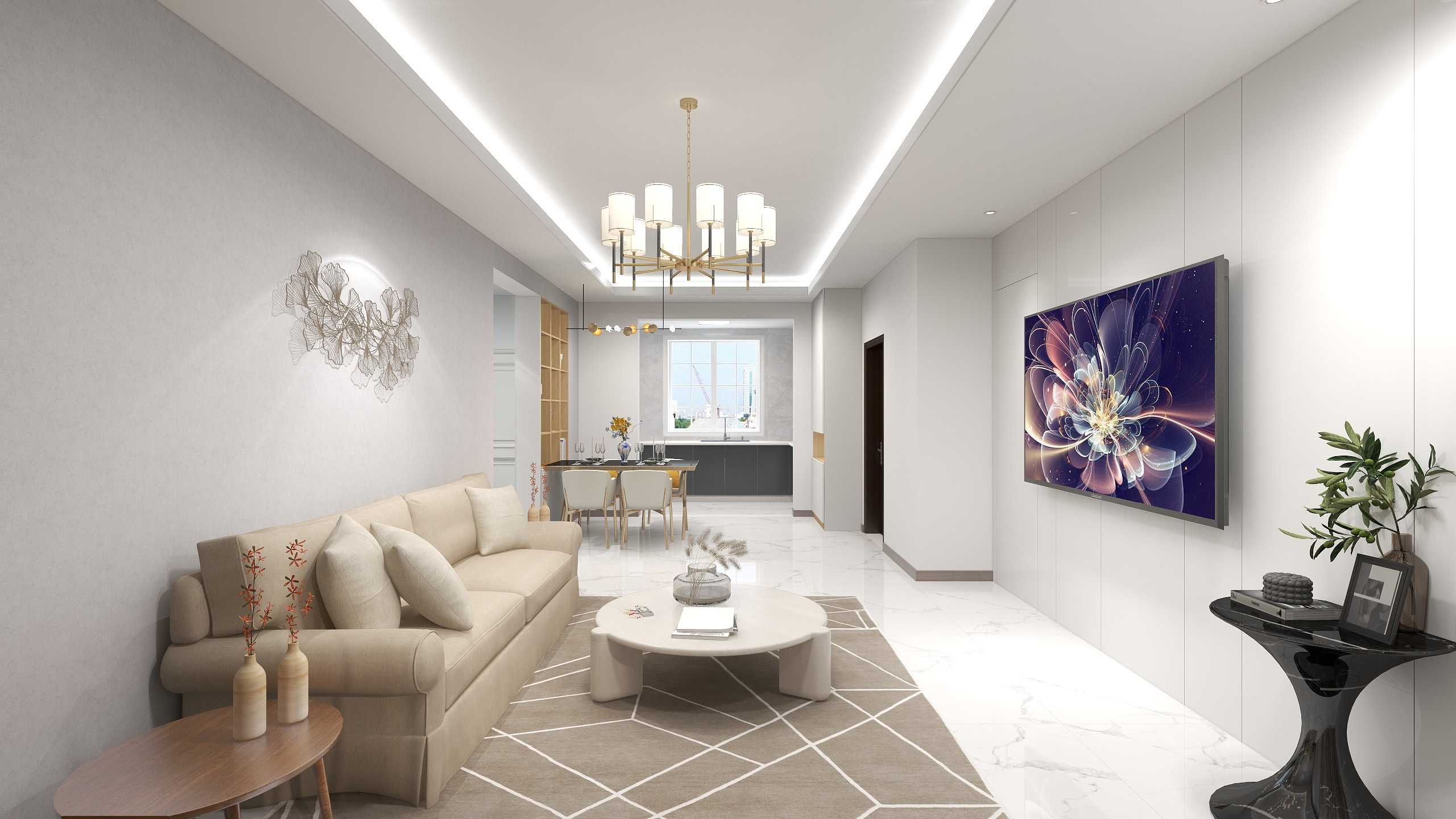 唐山设计师岳镇岭-荣盛锦绣阅山125理想天空装修效果图