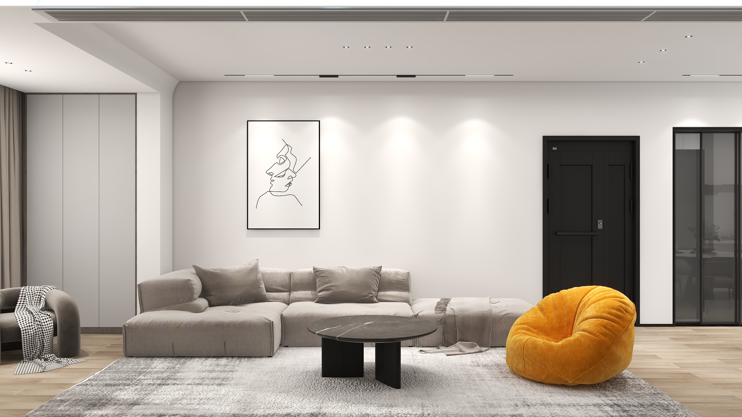 周公解梦z-113㎡两室现代简约-装修设计方案