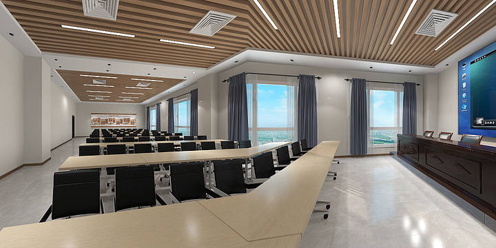 设计师曾铮-洁达环保会议室-装修设计方案