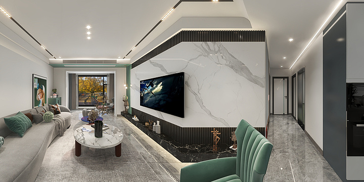 孙立19913521062-沁绿三居-现代风格-装修设计方案