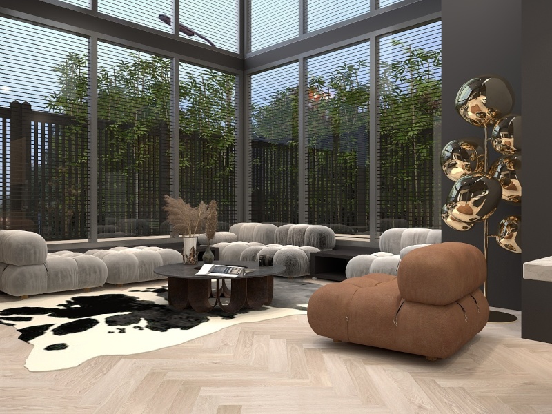 Modern Minimalist Living Room with Nature's Touch