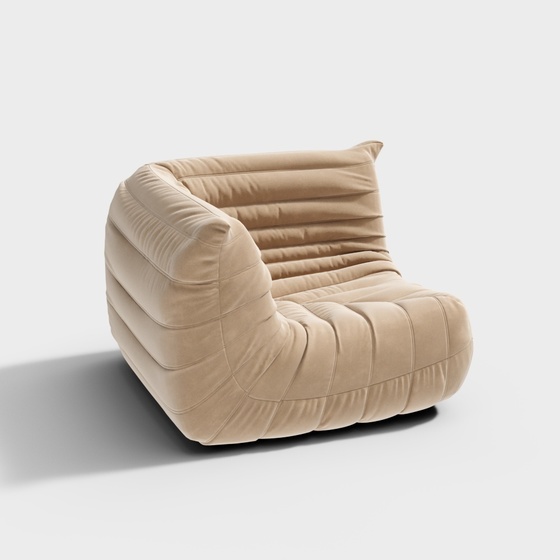 Caterpillar Mini Togo Lazy Sofa 3D Model