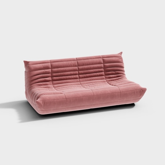 Mini Togo Lazy Sofa (Caterpillar) 3D Model for Relaxed Spaces