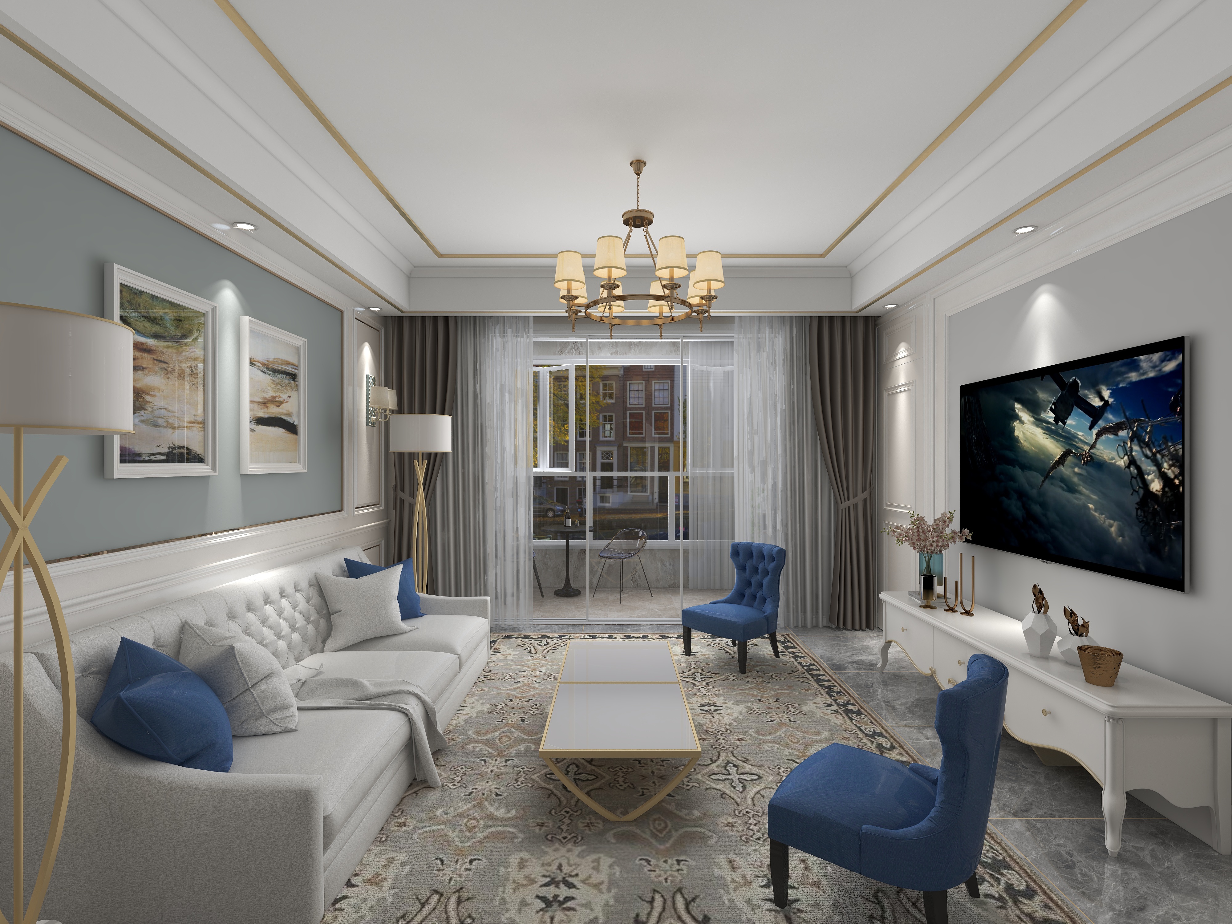 亦帆装饰设计-东外滩1号轻奢之家装修效果图