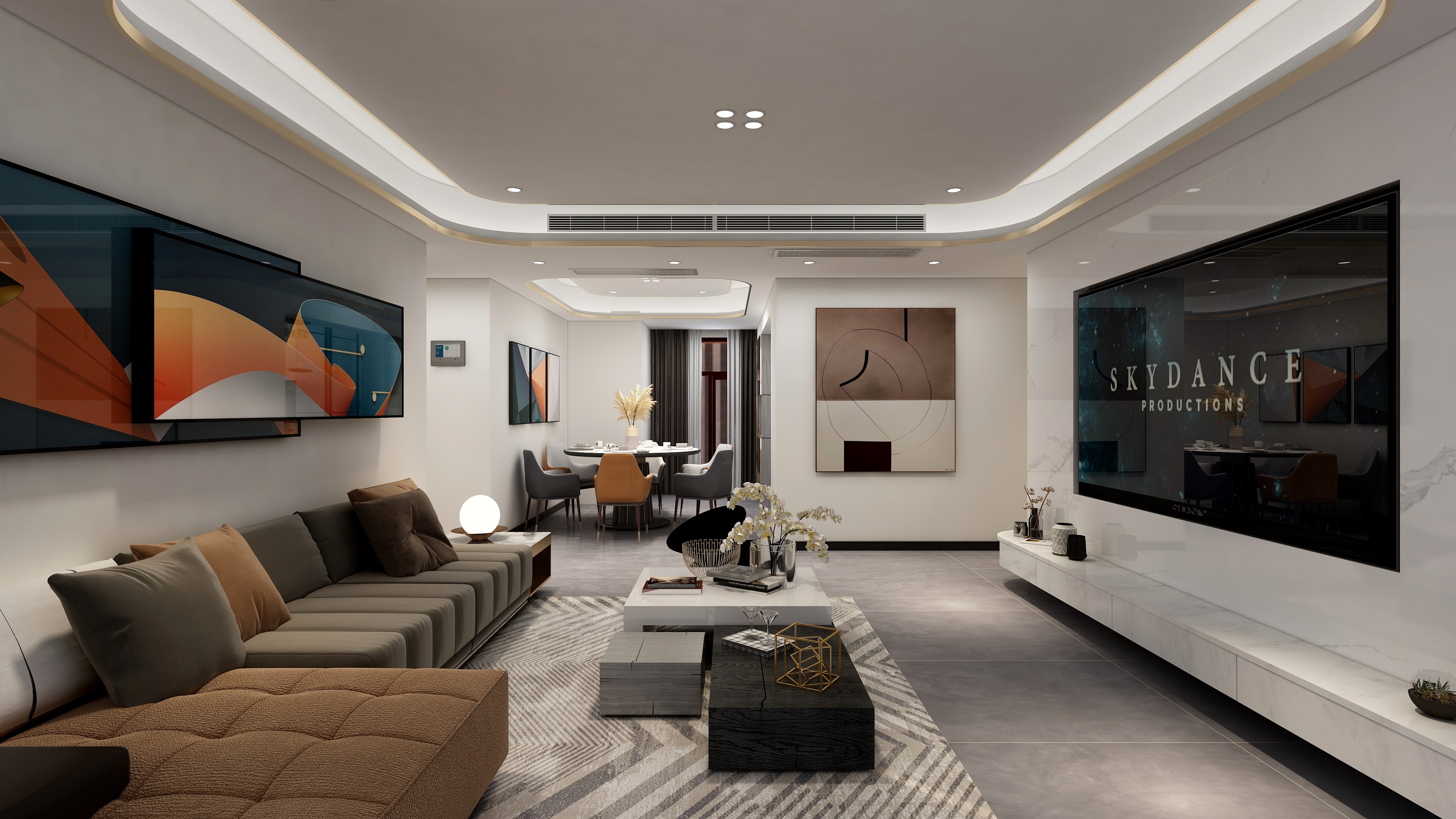 全案家装设计效果图-五岭首府1-2-1803-装修设计方案