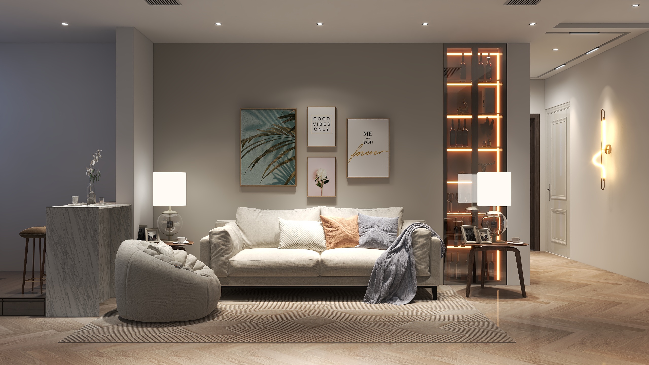 于先生0205-现代简约风格-装修设计方案