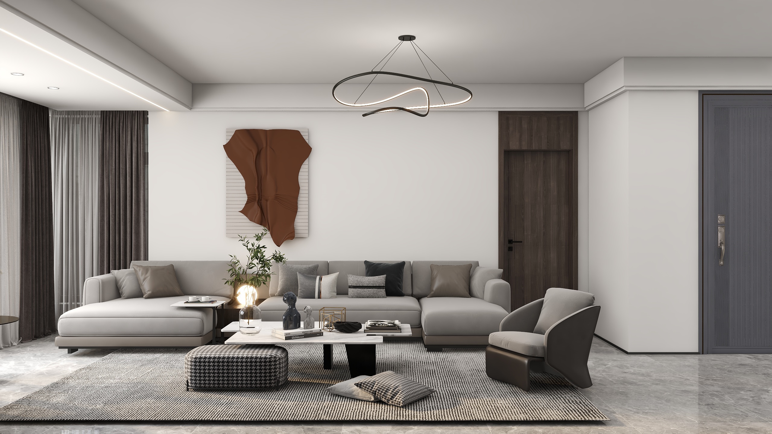 周公解梦z-148㎡四居室现代-装修设计方案