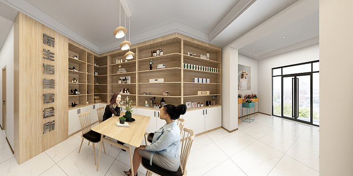 设计甘鑫-北屯市馨苑小区新生活美容会所3.8-装修设计方案