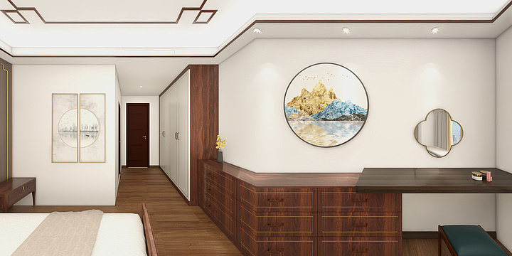 中山诗尼曼陈珍-新中式剑桥郡6-2503武生-装修设计方案