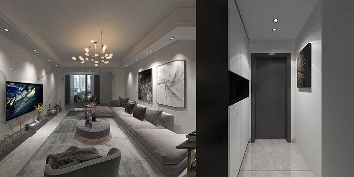 逆紫缘-阳光金城2栋604效果表现.dw-装修设计方案