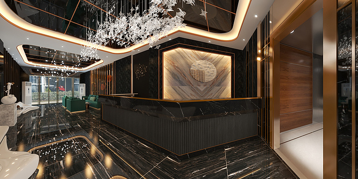 幽轩设计空间-大唐公馆酒店大堂方案2-装修设计方案