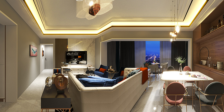 昆明网红装修小达人陈青择-光明璟宸127平-装修设计方案