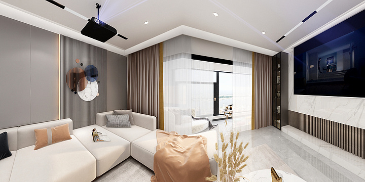 欧世达设计工作室-现代轻奢无主灯-装修设计方案