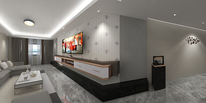 硕茂建设-会客厅+娱乐区-装修设计方案