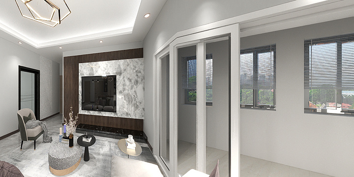 轩丶华-瑞和园89.50㎡B户型3室2厅1卫-装修设计方案