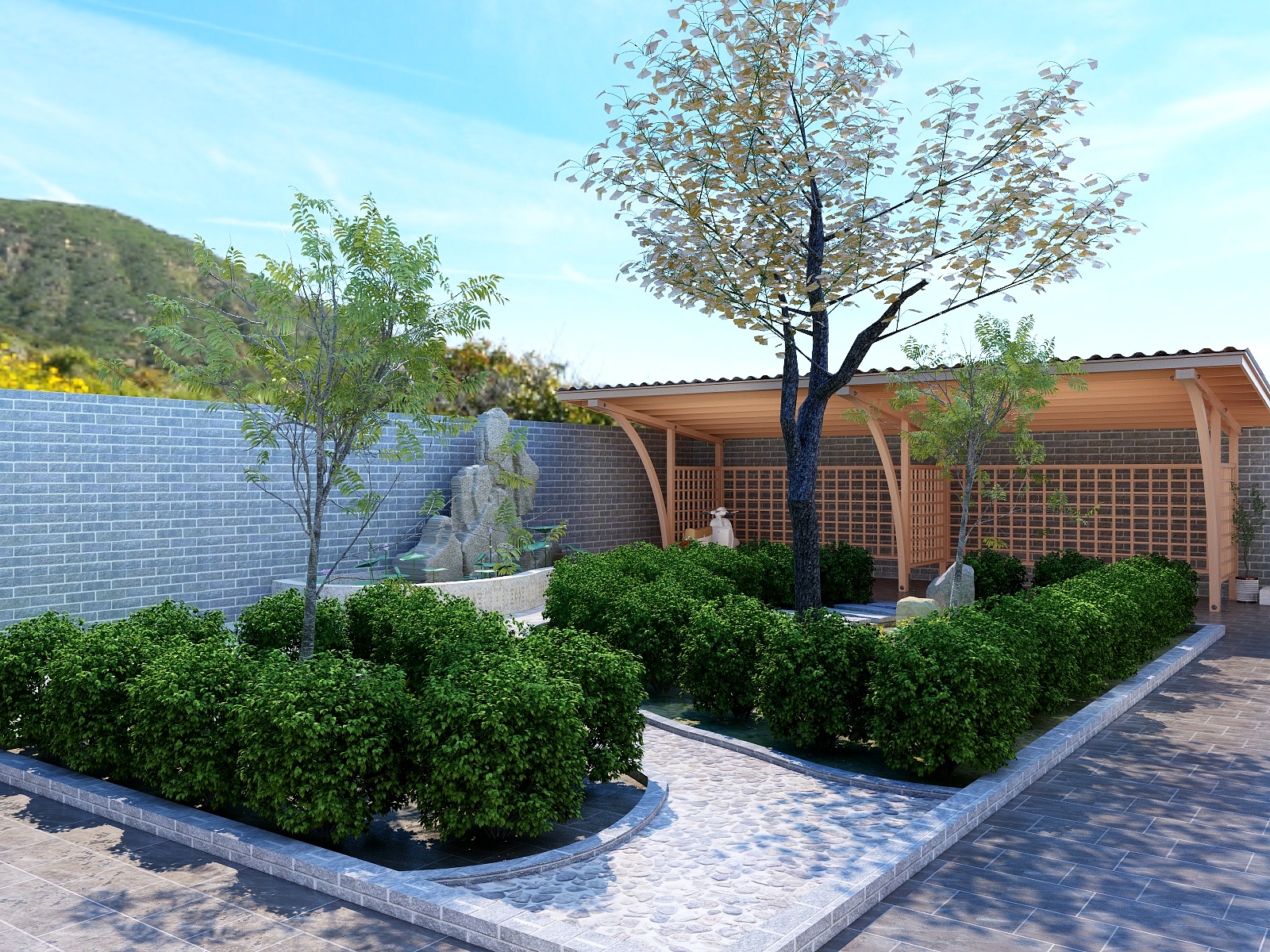 班木设计2-【创意造】+中式风+小院子景观-装修设计方案