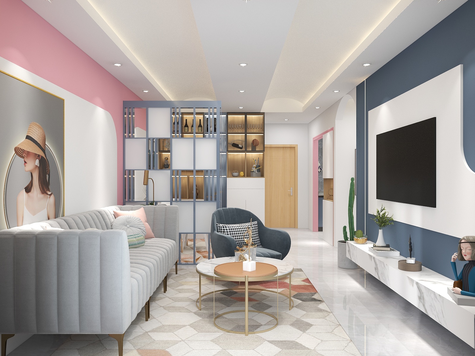 刘志昂-德信海德公园83.00㎡A2’3室2厅1卫1厨-装修设计方案