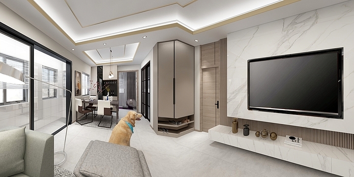 青衣设计张毅-瑞和园89.50㎡B户型3室2厅1卫-装修设计方案