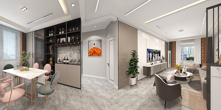 设计王乐-臻园127平米轻奢风-装修设计方案