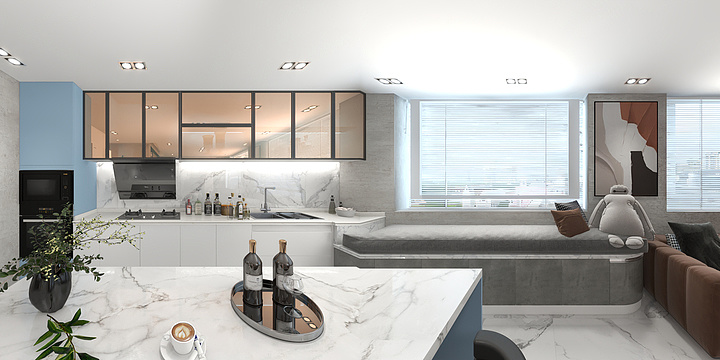 YuziDesign-公寓工业风俄罗斯-装修设计方案