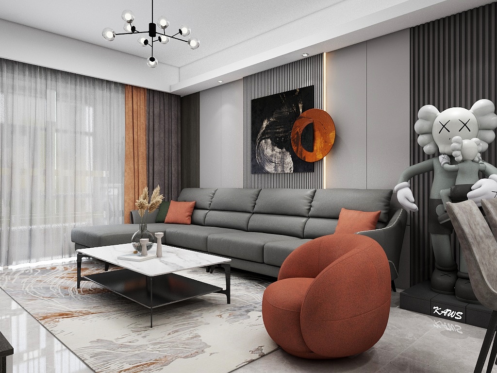 中佰锦盛装饰工程有限公司-翡翠河滨三居室100方【董】-装修设计方案