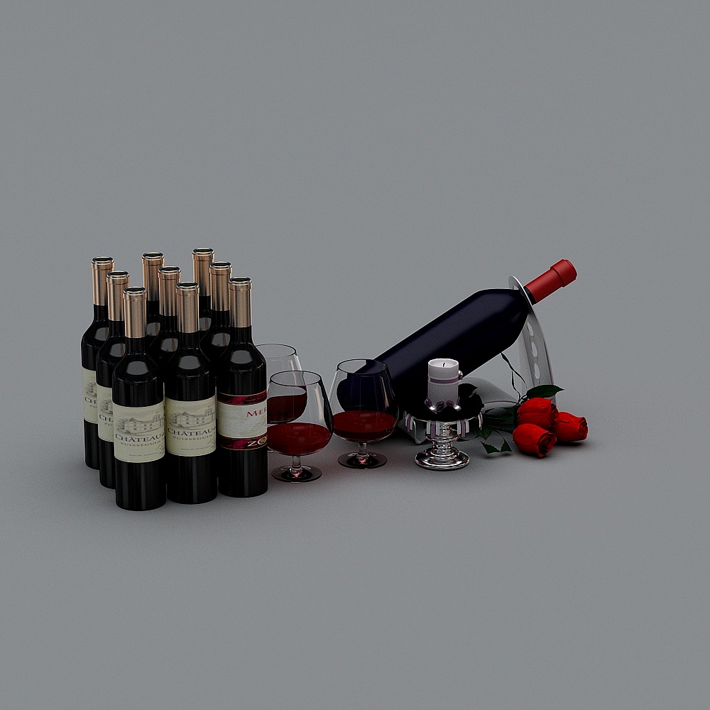 酒瓶13D模型