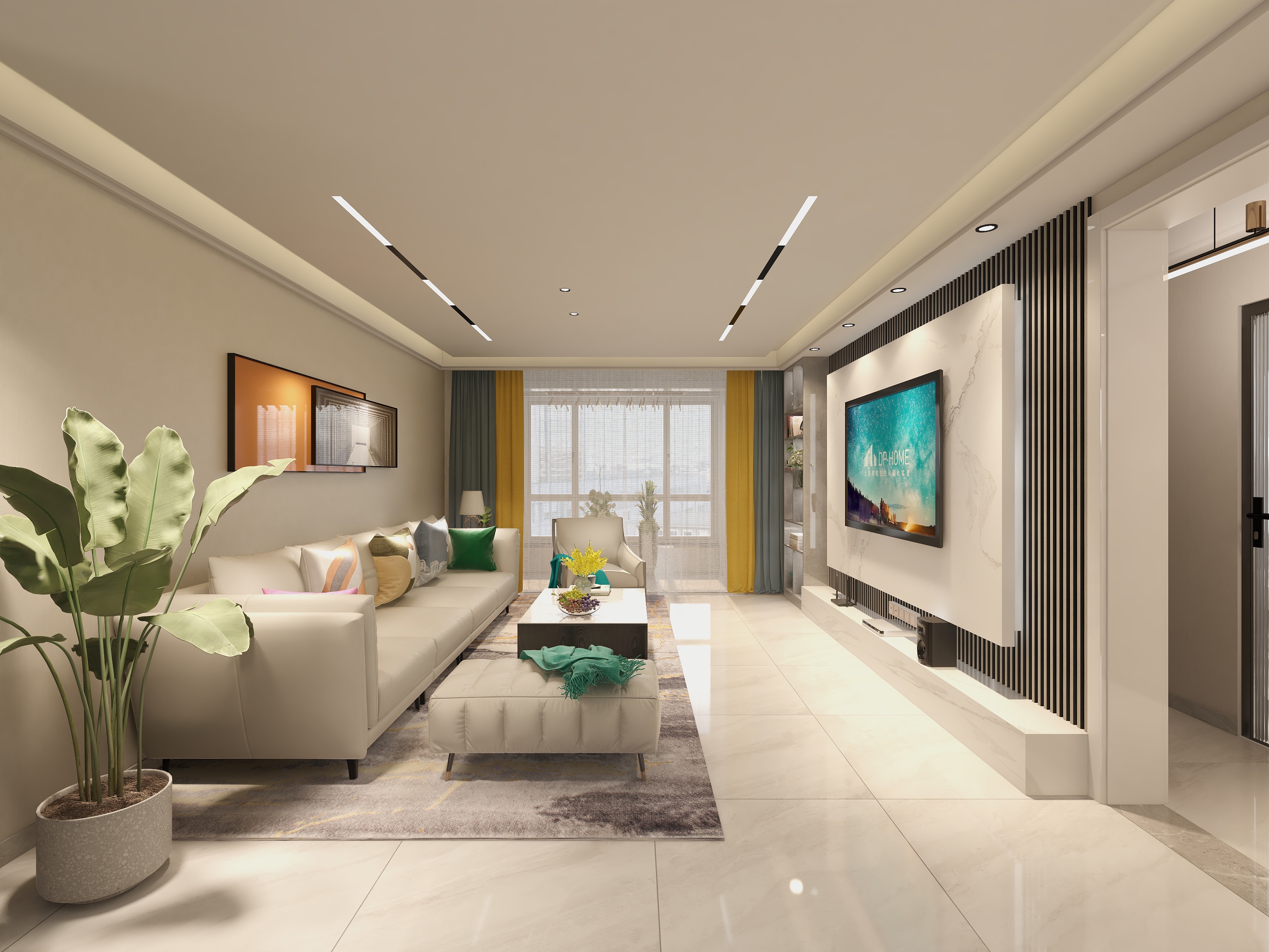 资深设计师徐浩天-现代三居无主灯设计方案-副本-装修设计方案