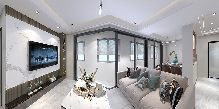 正卓设计-瑞和园89.50㎡B户型3室2厅1卫-装修设计方案