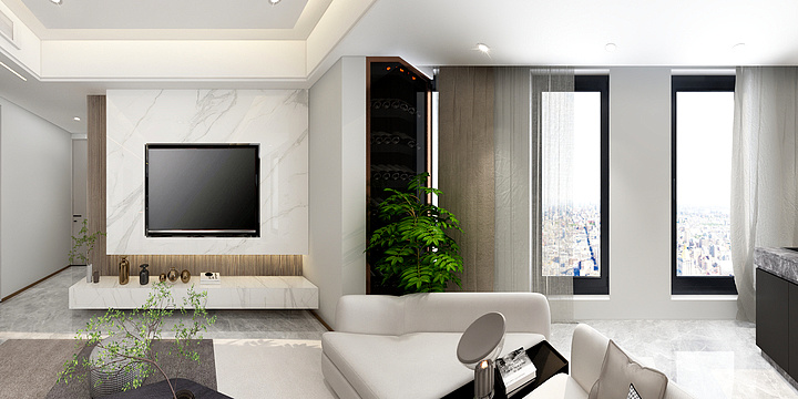 外聘设计VXMh-瑞和园89.50㎡B户型3室2厅1卫-装修设计方案