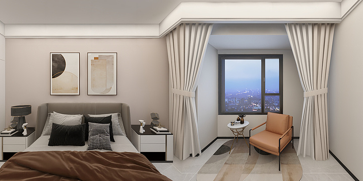 家装设计肖工-奥山铂悦府11#1101效果图.-装修设计方案