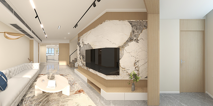 安福-状元府-现代极简奶油风-装修设计方案