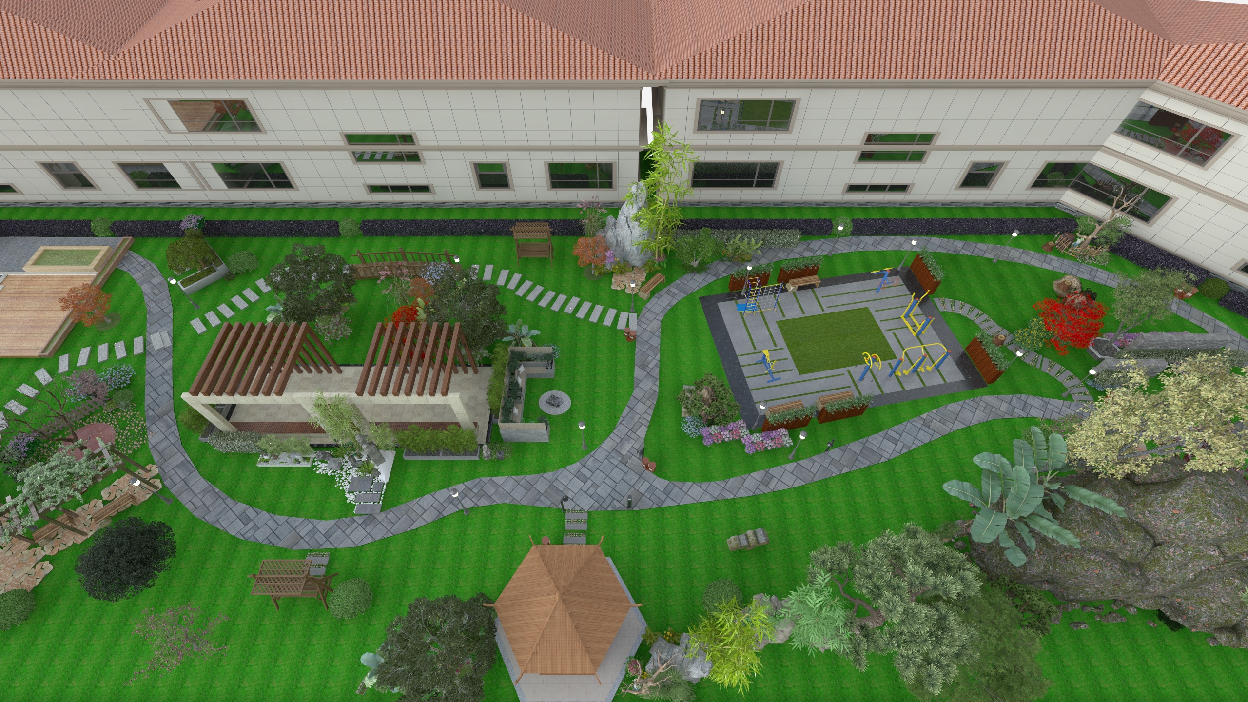 罗威锋-保税区天朝上品展示中心园林景观(-装修设计方案