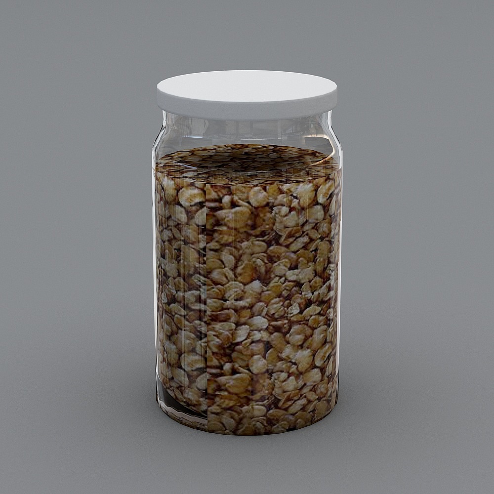 咖啡豆罐43D模型