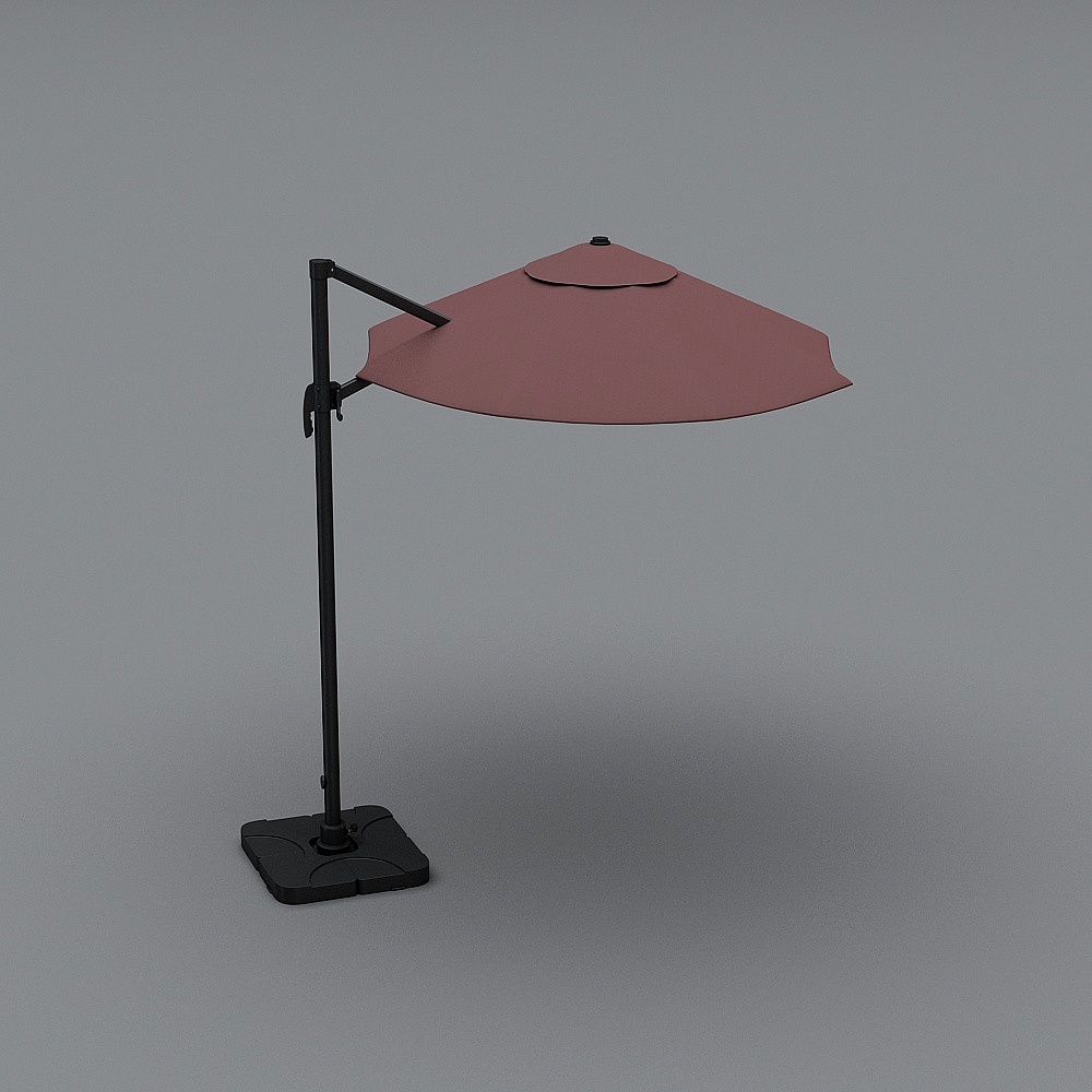 小罗马户外遮阳伞3D模型